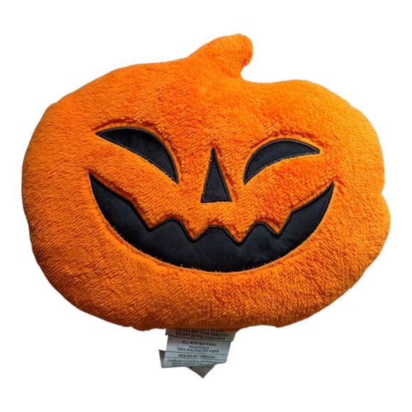 Pumpkin Shaped Shearling Halloween Pillow Target Hyde & EEK 16” x 14.5” Orange - Picture 1 of 2